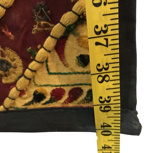 Vintatge Marusthali-Patchwork-Tapestry-Bohemian India Handmade XL 40" - Picture 8 of 8